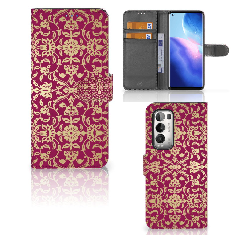 Wallet Case OPPO Find X3 Neo 5G Barok Pink