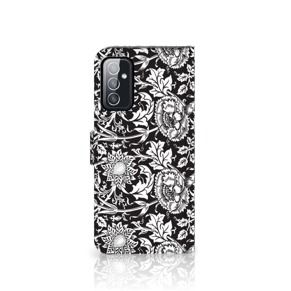 Samsung Galaxy M52 Hoesje Black Flowers