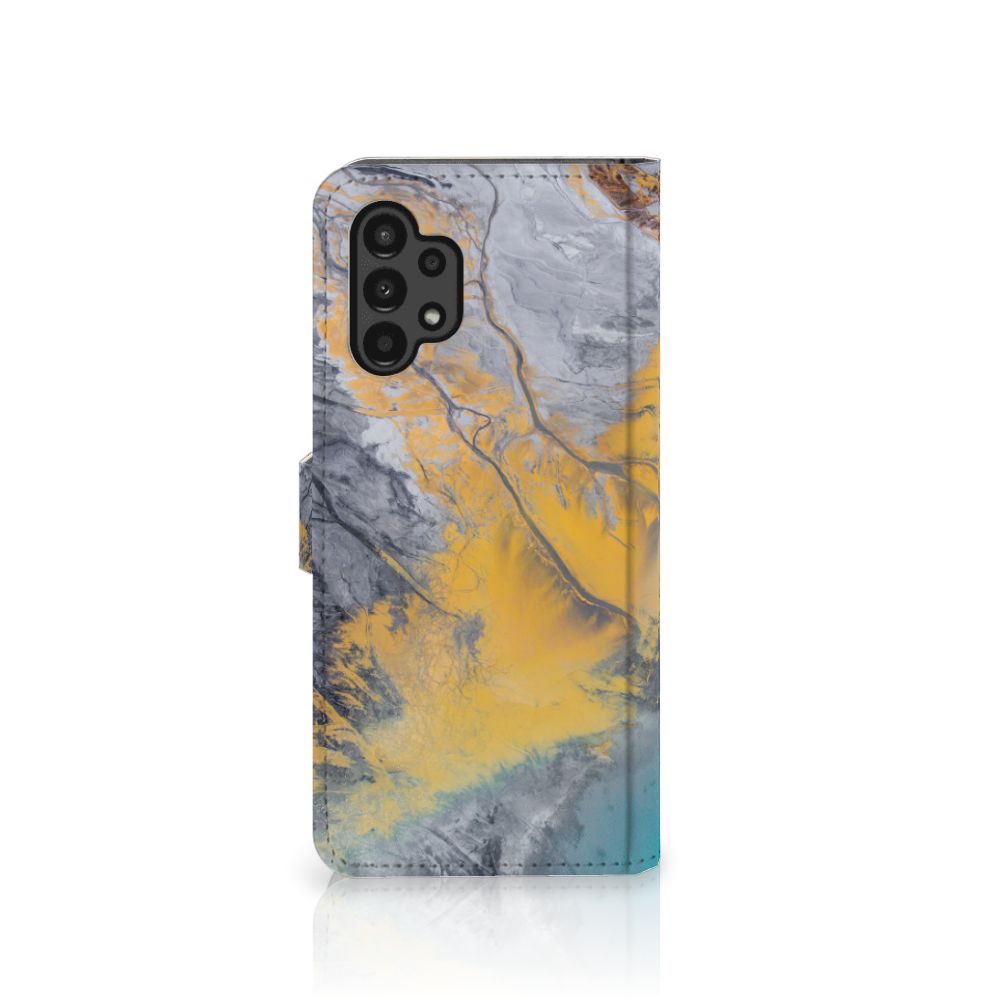 Samsung Galaxy A13 (4G) Bookcase Marble Blue Gold