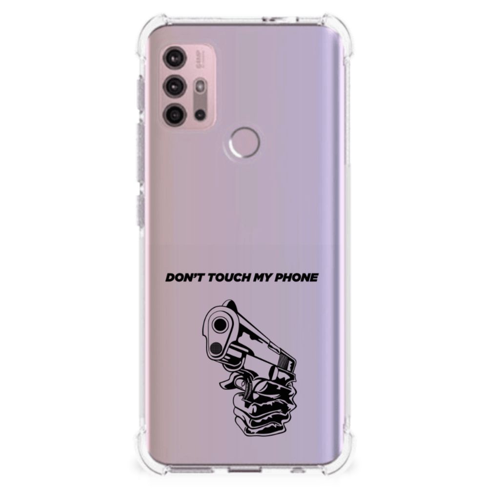 Motorola Moto G30 | G20 | G10 Anti Shock Case Gun Don't Touch My Phone