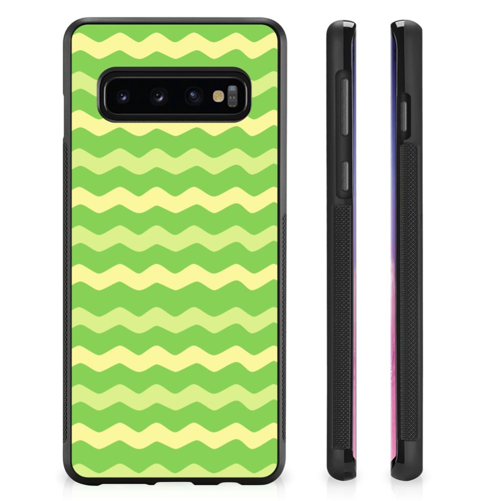 Samsung Galaxy S10+ Bumper Case Waves Green