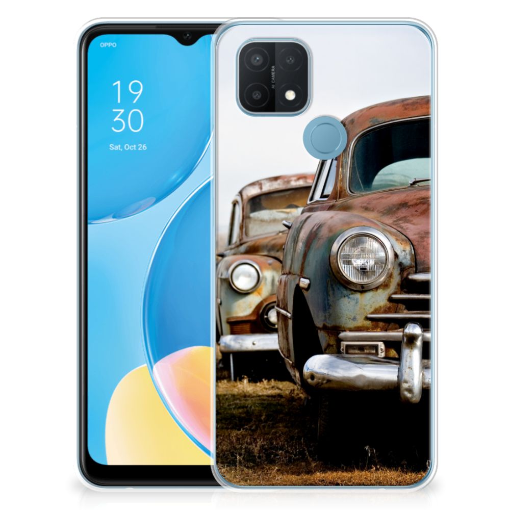 OPPO A15 Siliconen Hoesje met foto Vintage Auto B2C Telecom