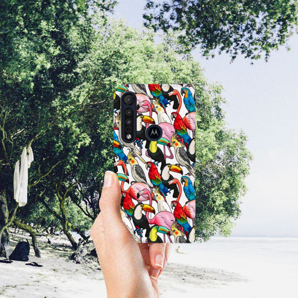 Motorola G8 Plus Hoesje maken Birds - B2C Telecom