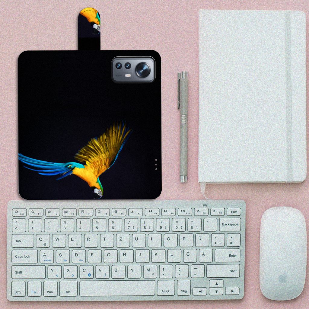 Xiaomi 12 Pro Telefoonhoesje met Pasjes Papegaai