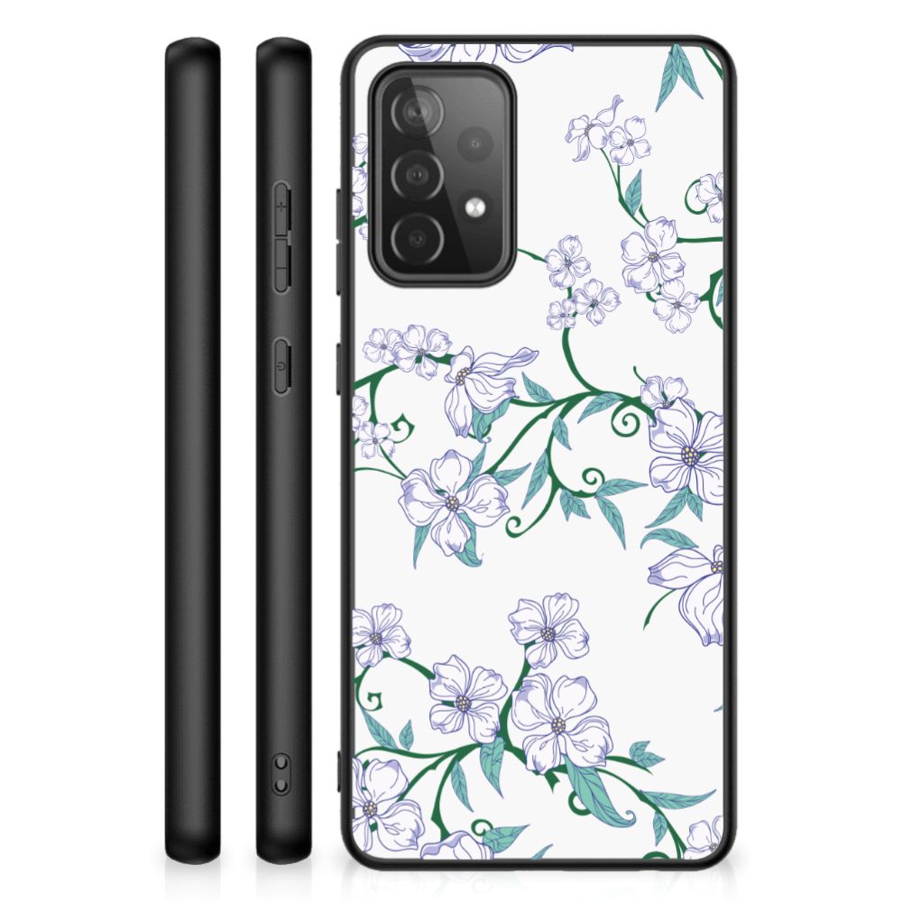 Samsung Galaxy A72 (5G/4G) Uniek Bloemen Hoesje Blossom White