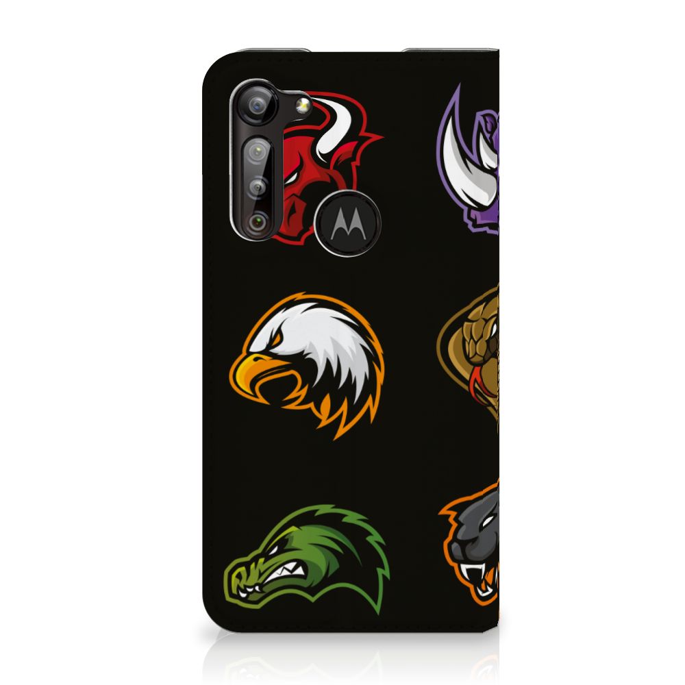 Motorola Moto G8 Power Magnet Case Cartoon with various animal heads designs