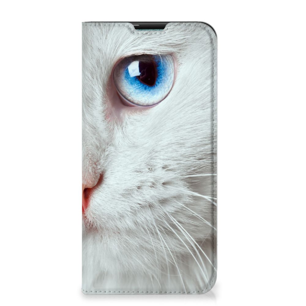 Nokia X20 | X10 Hoesje maken Witte Kat - B2C Telecom