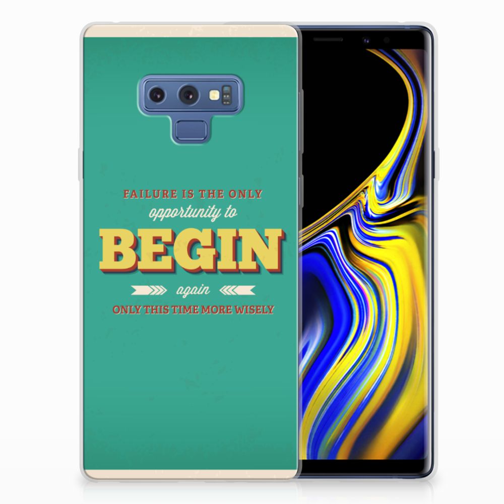 Samsung Galaxy Note 9 Siliconen hoesje met naam Quote Begin