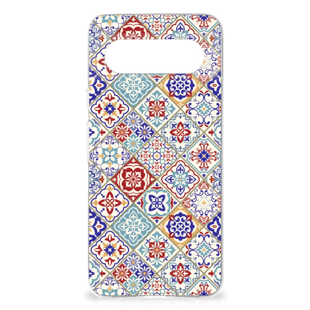 Google Pixel 8 TPU Siliconen Hoesje Tiles Color