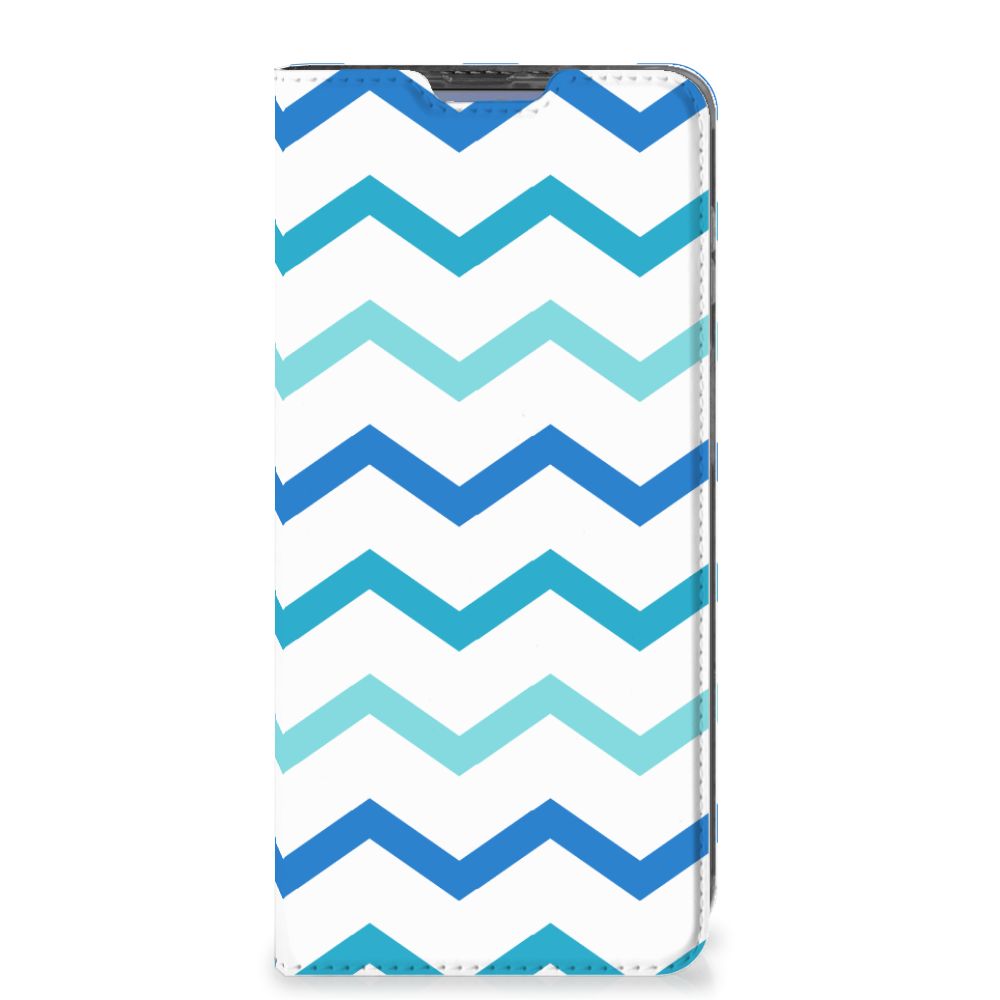 Poco X4 Pro 5G Hoesje met Magneet Zigzag Blauw - B2C Telecom