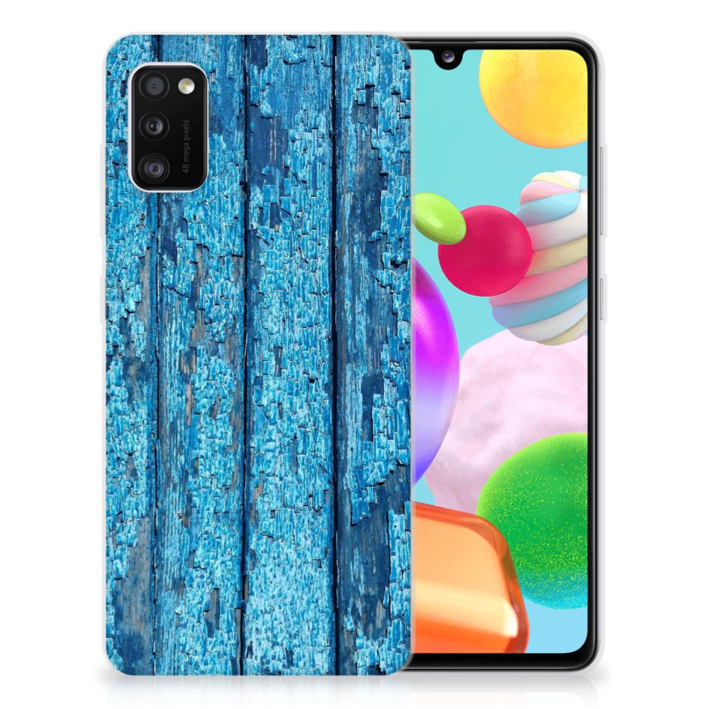 Samsung Galaxy A41 Bumper Hoesje Wood Blue B2C Telecom