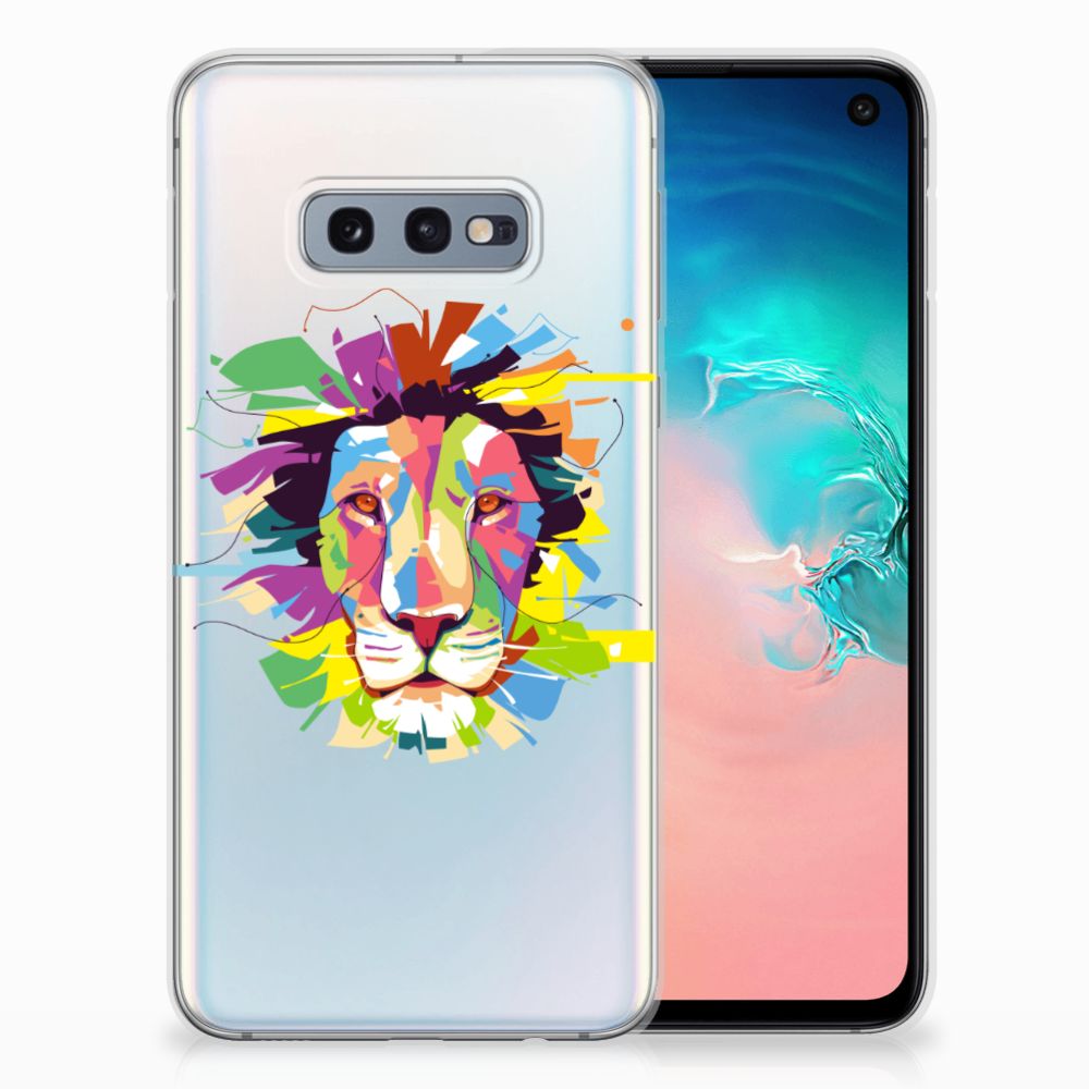 Samsung Galaxy S10e Telefoonhoesje met Naam Lion Color
