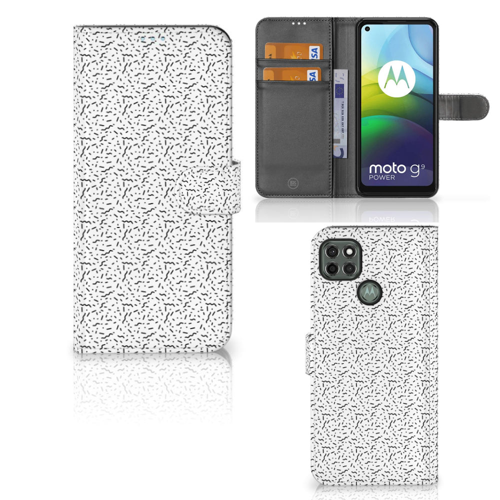 Motorola Moto G9 Power Telefoon Hoesje Stripes Dots