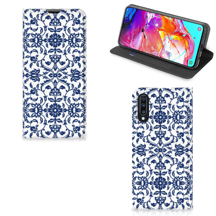 Samsung Galaxy A70 Smart Cover Flower Blue