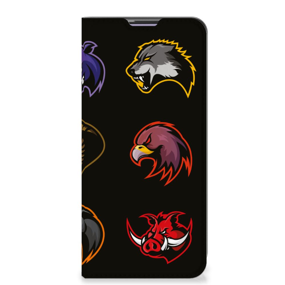 OnePlus Nord CE 5G Magnet Case Cartoon with colorful animal designs on a black background.