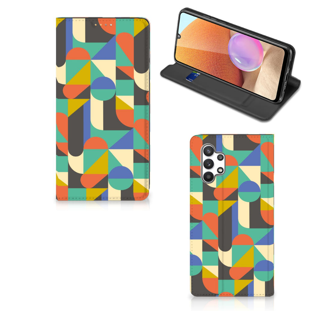 Samsung Galaxy A32 4G | A32 5G Enterprise Editie Hoesje met Magneet Funky Retro