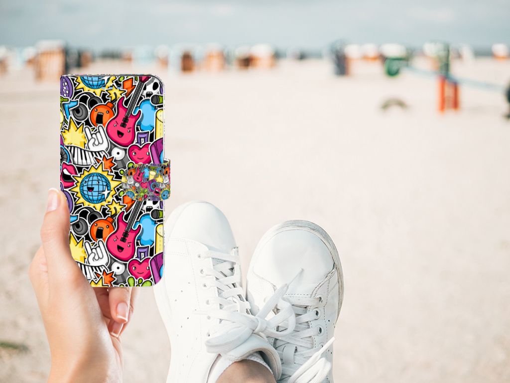 Samsung Galaxy S9 Wallet Case met Pasjes Punk Rock