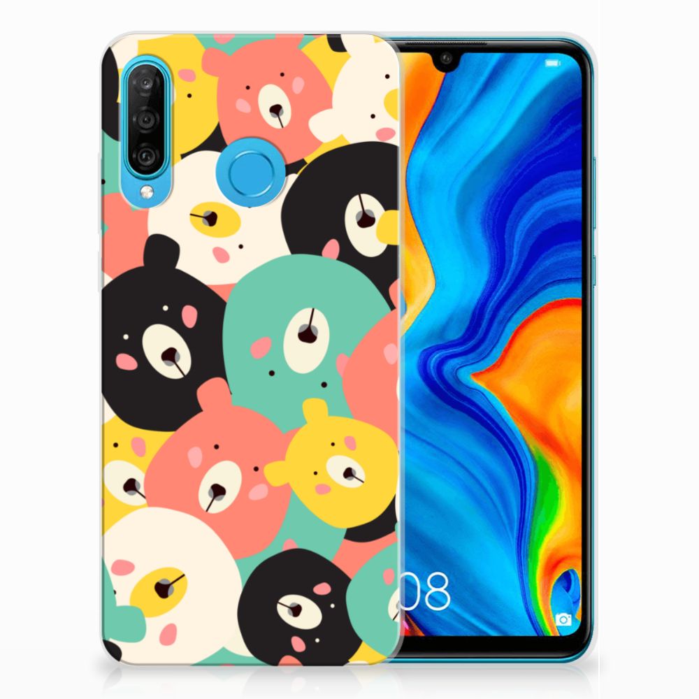 Huawei P30 Lite Telefoonhoesje met Naam Bears