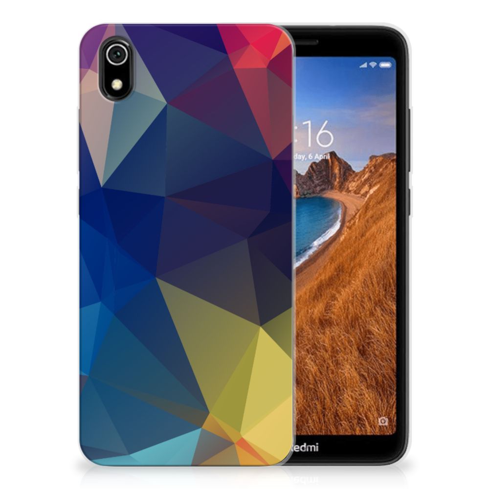 Xiaomi Redmi 7A TPU Hoesje Polygon Dark