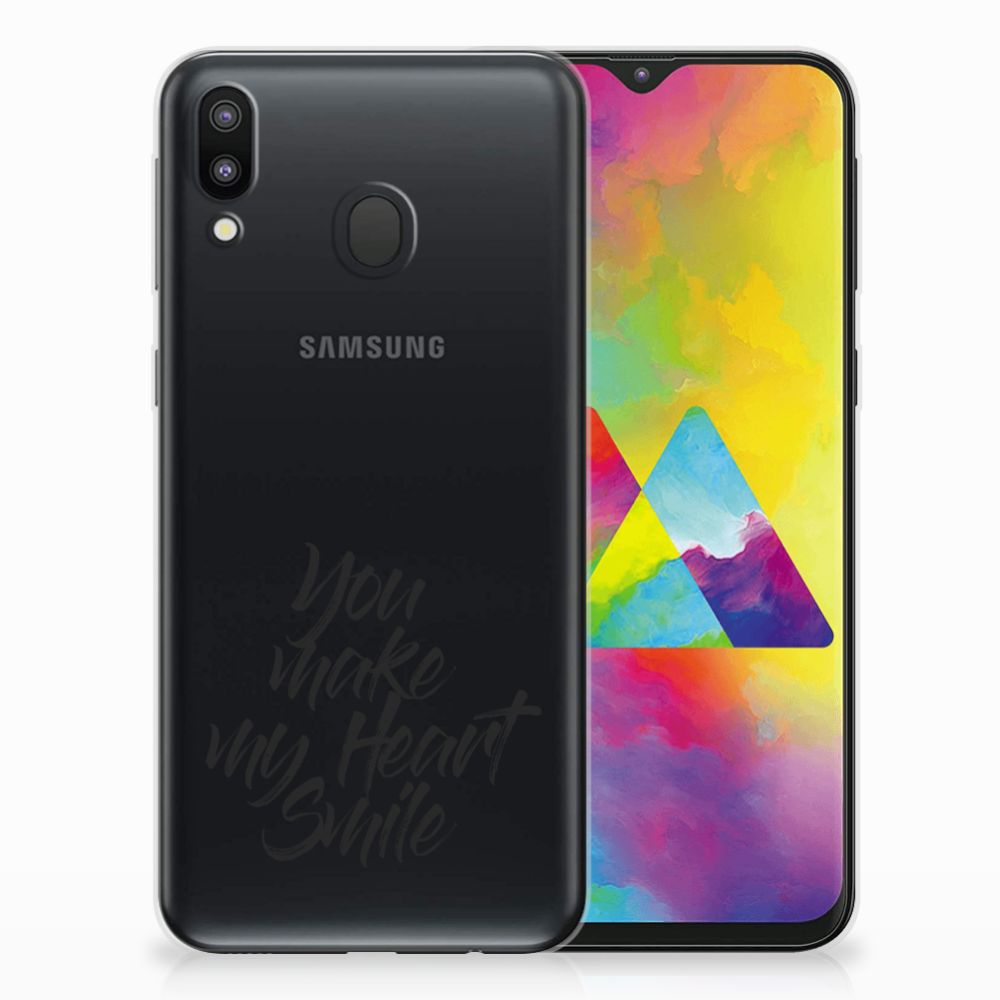 Samsung Galaxy M20 (Power) Siliconen hoesje met naam Heart Smile