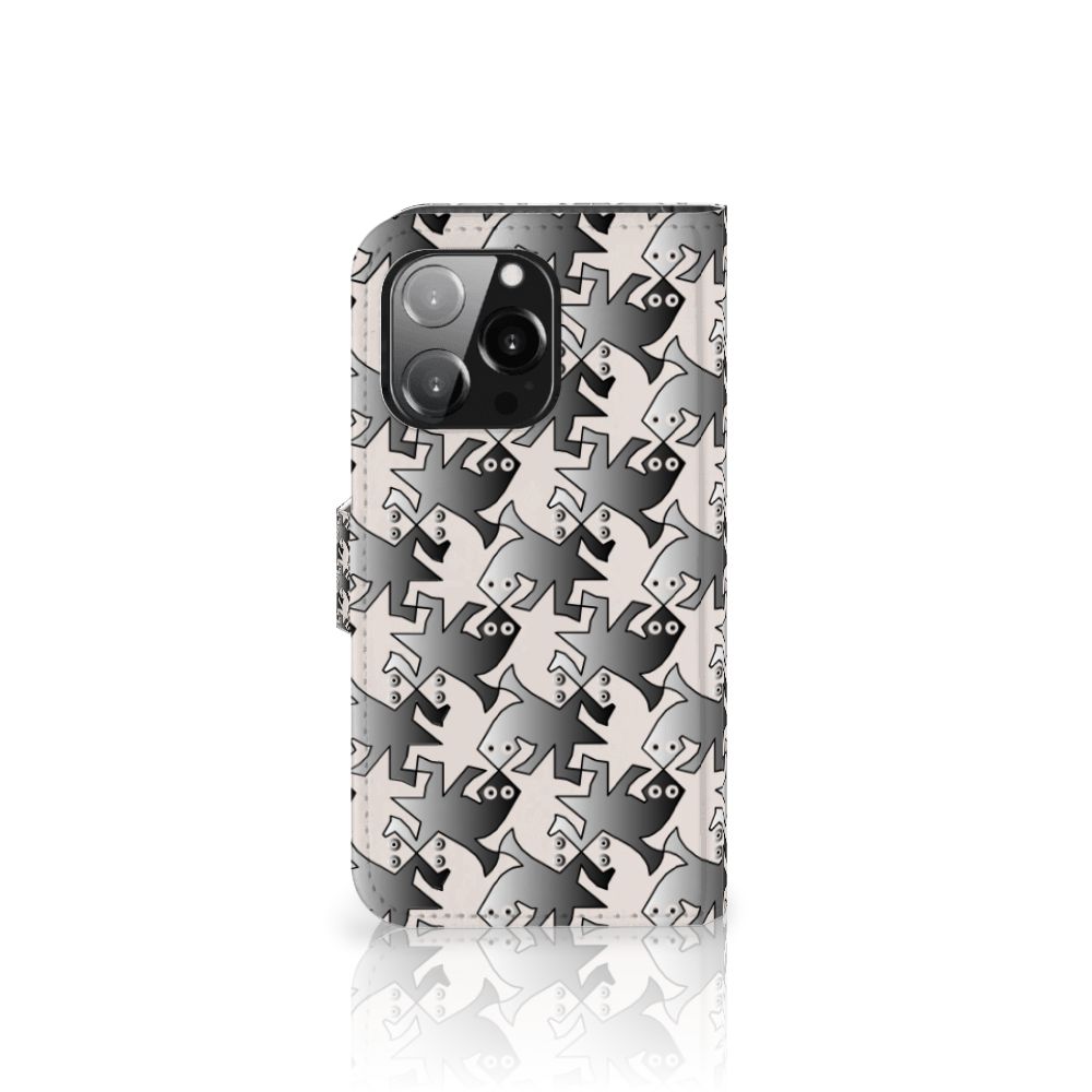 iPhone 13 Pro Telefoonhoesje met Pasjes Salamander Grey