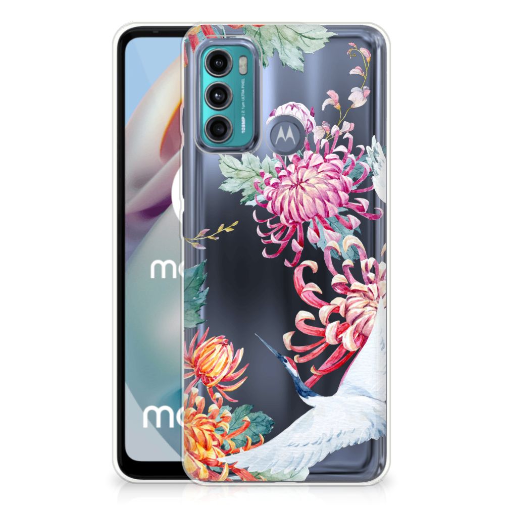 Motorola Moto G60 TPU Hoesje Bird Flowers B2C Telecom