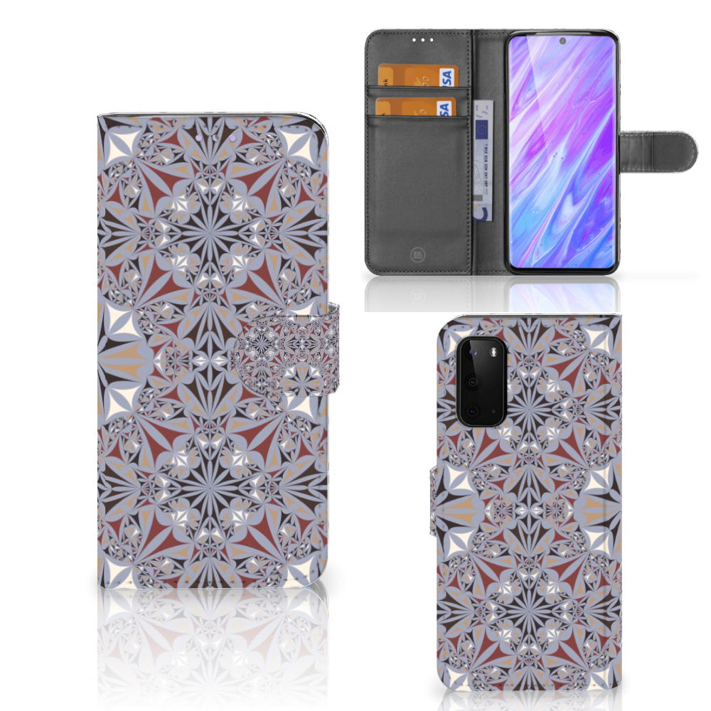 Samsung Galaxy S20 Bookcase Flower Tiles