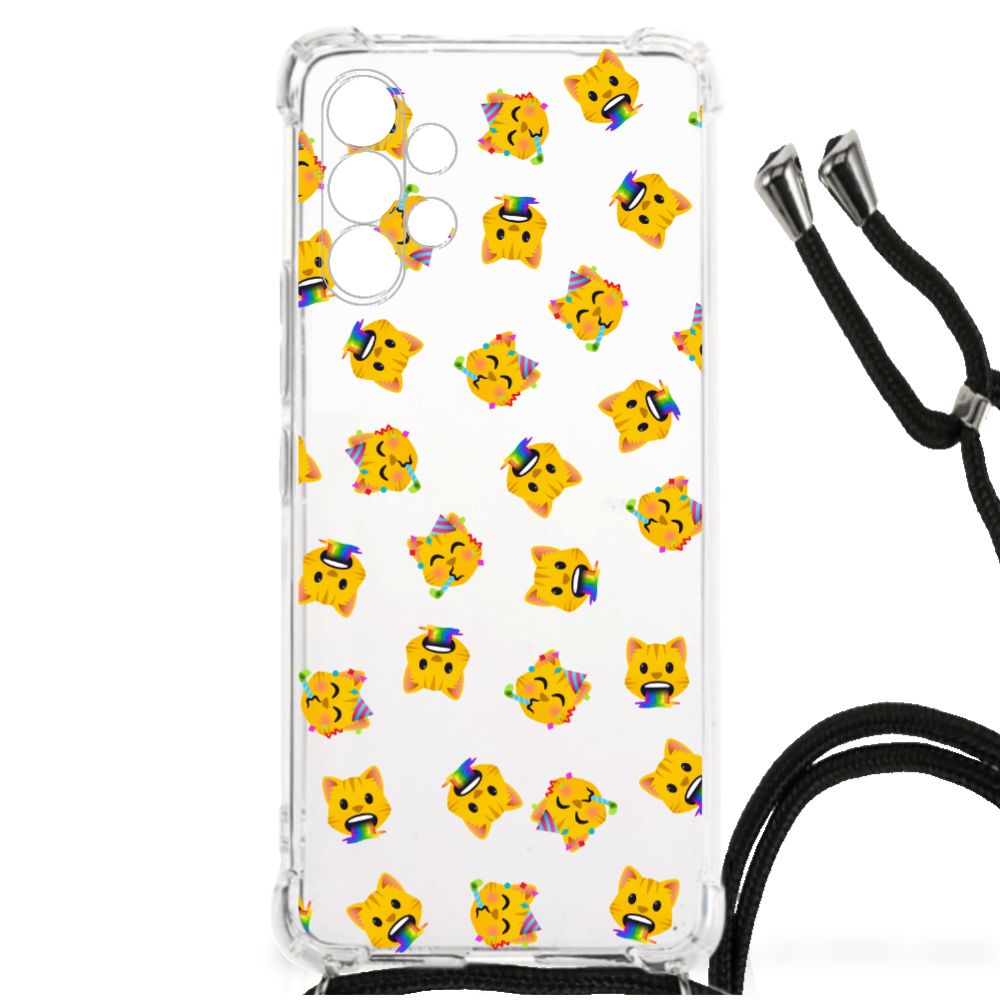 Doorzichtige Silicone Hoesje voor Samsung Galaxy A13 4G Katten Emojis B2C Telecom
