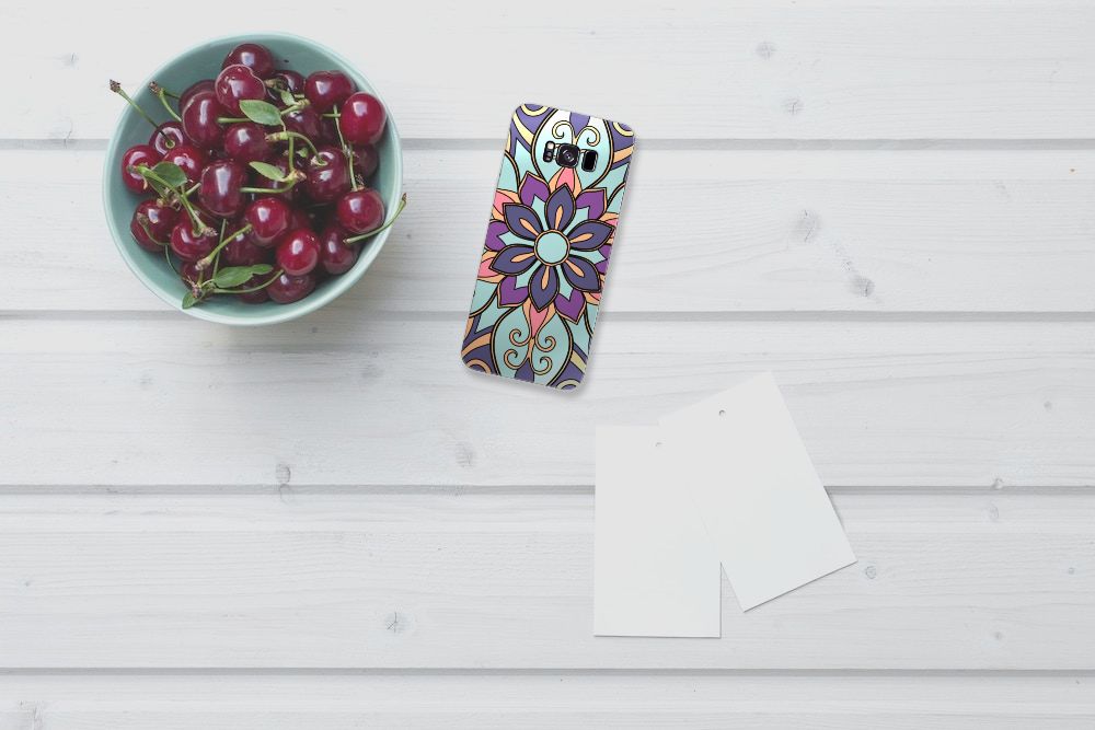 Samsung Galaxy S8 Plus TPU Case Purple Flower
