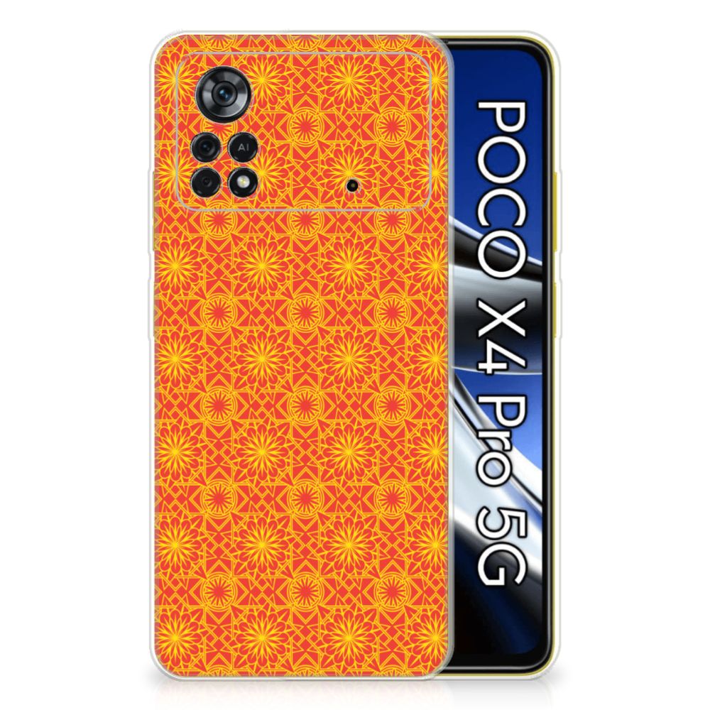 Xiaomi Poco X4 Pro 5G TPU bumper Batik Oranje B2C Telecom
