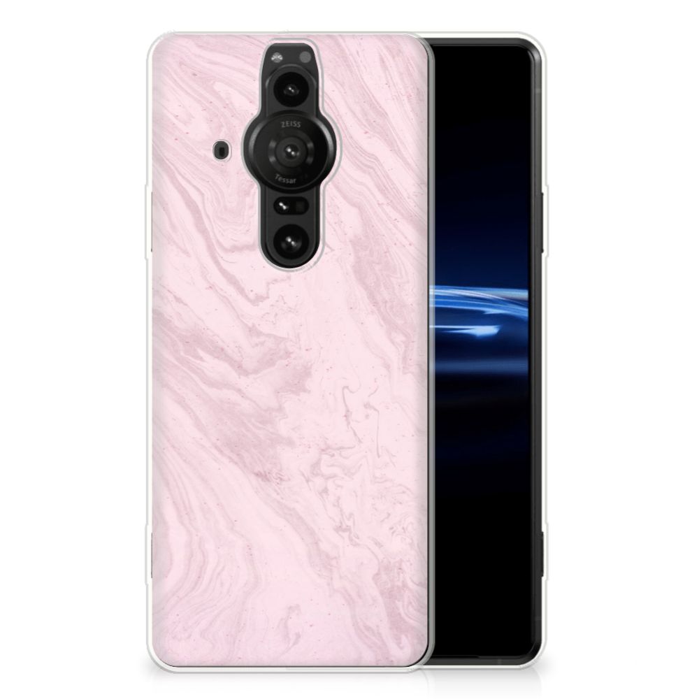 Sony Xperia Pro-I TPU Siliconen Hoesje Marble Pink B2C Telecom