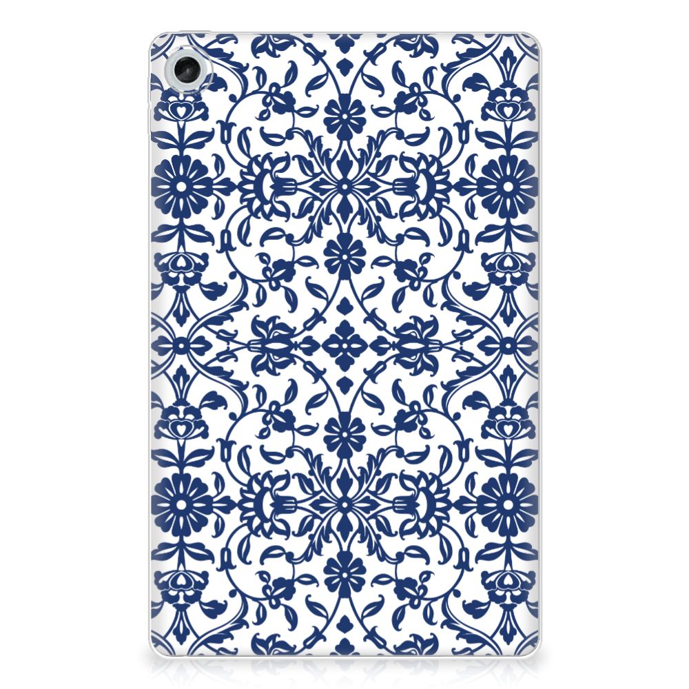 Lenovo Tab M10 Plus (3e generatie) Siliconen Hoesje Flower Blue