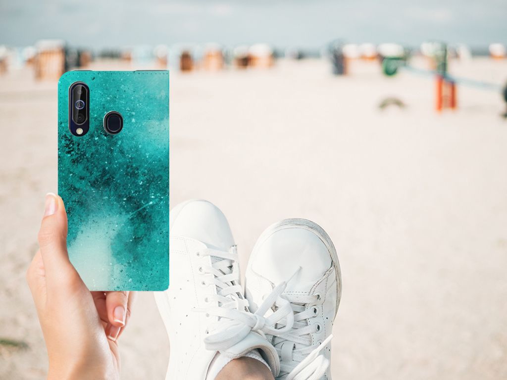 Bookcase Samsung Galaxy A60 Painting Blue