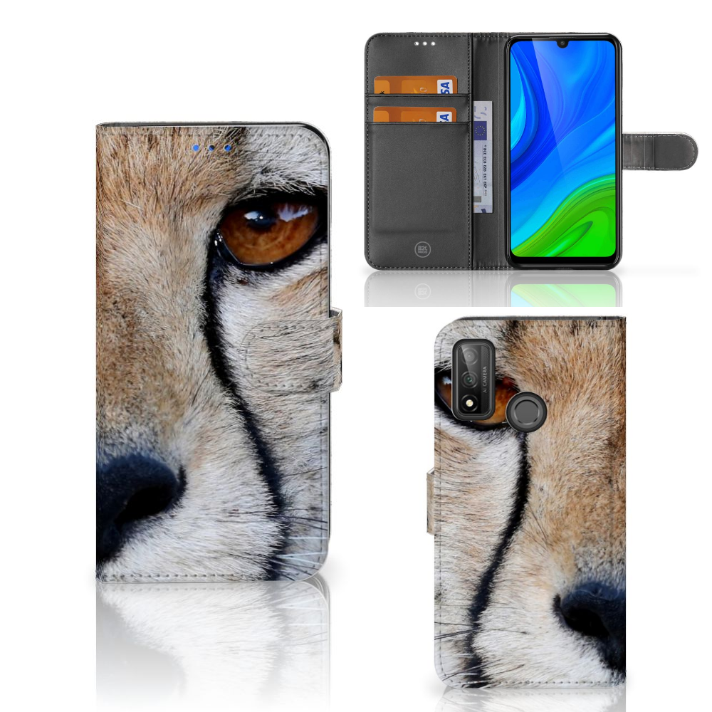 Huawei P Smart 2020 Telefoonhoesje met Pasjes Cheetah