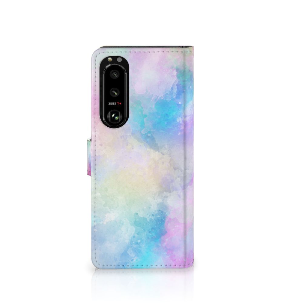 Hoesje Sony Xperia 5III Watercolor Light met pastelkleuren en unieke watercolor print.