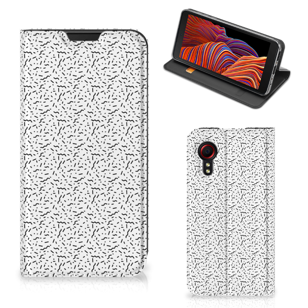Samsung Galaxy Xcover 5 Hoesje met Magneet Stripes Dots - B2C Telecom