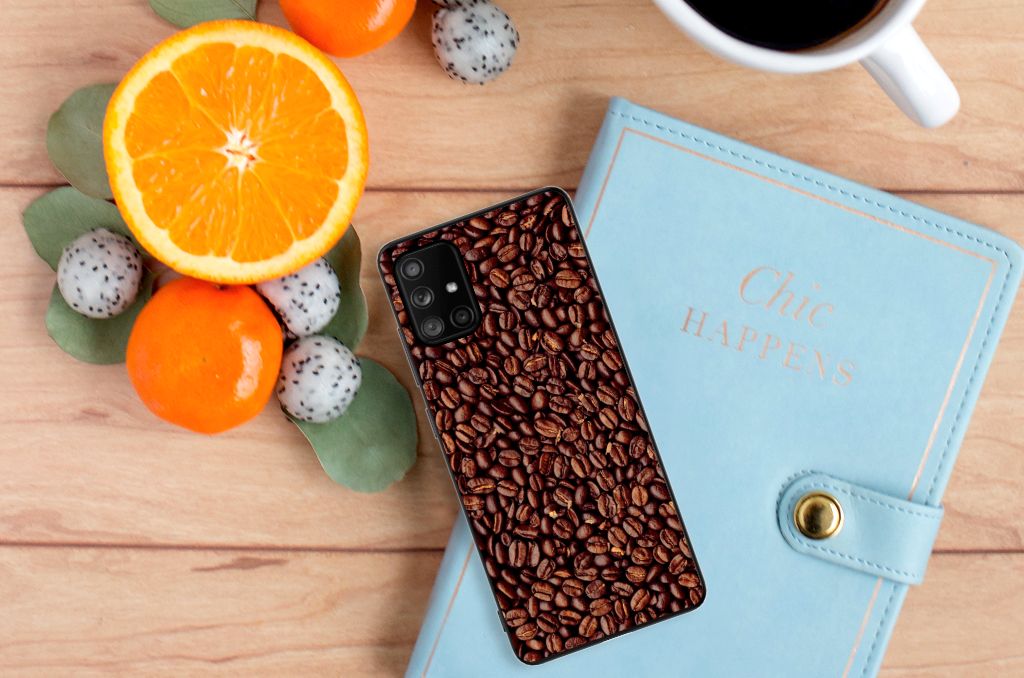 Samsung Galaxy A71 Back Cover Hoesje Koffiebonen B2C Telecom