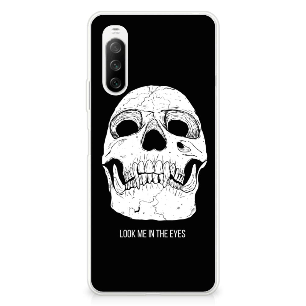 Silicone Back Case Sony Xperia 10 III Skull Eyes