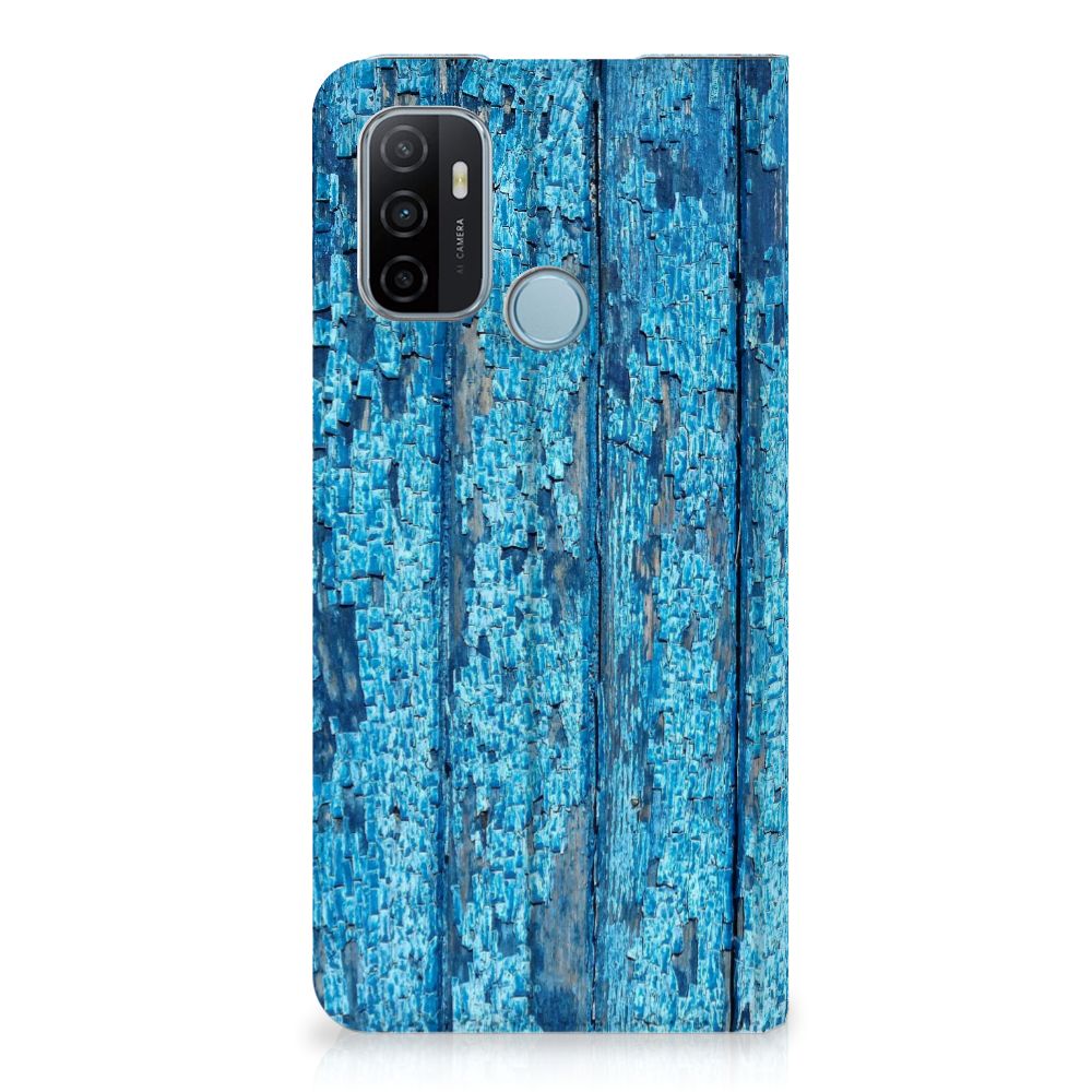 OPPO A53 | A53s Book Wallet Case Wood Blue - B2C Telecom