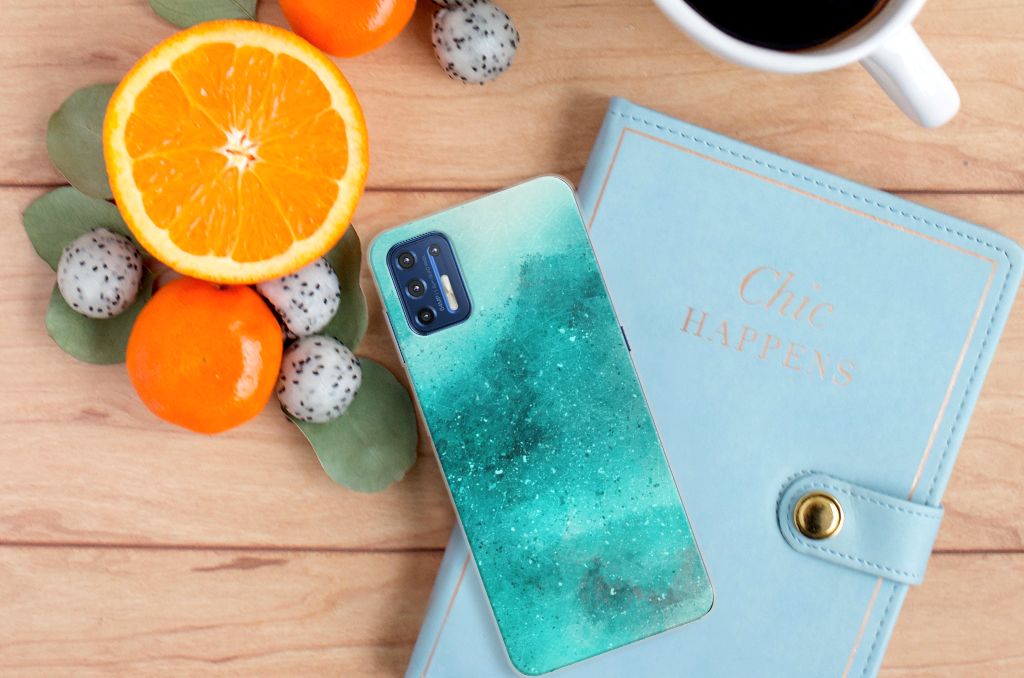 Hoesje maken Motorola Moto G9 Plus Painting Blue