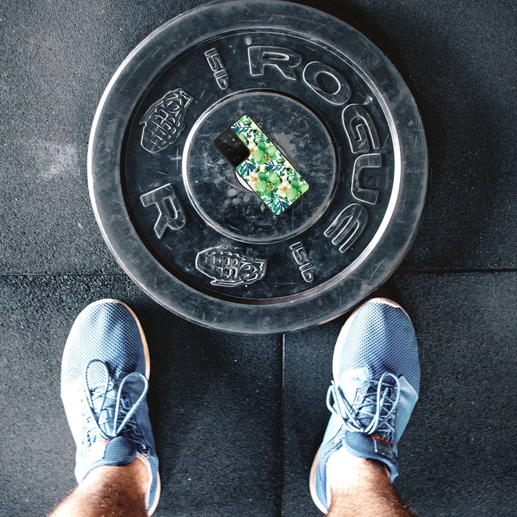 Samsung Galaxy S21 Ultra Bloemen Hoesje Orchidee Groen B2C Telecom