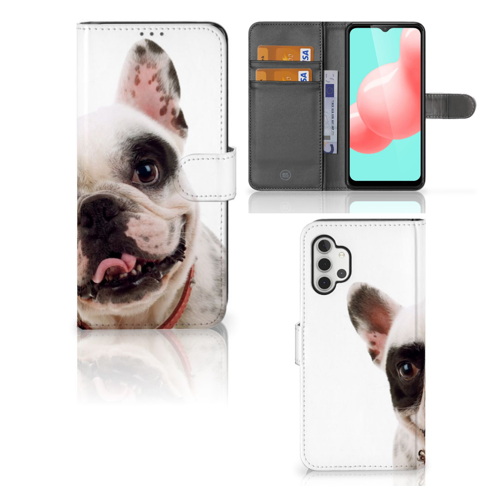 Samsung Galaxy A32 5G Telefoonhoesje met Pasjes Franse Bulldog