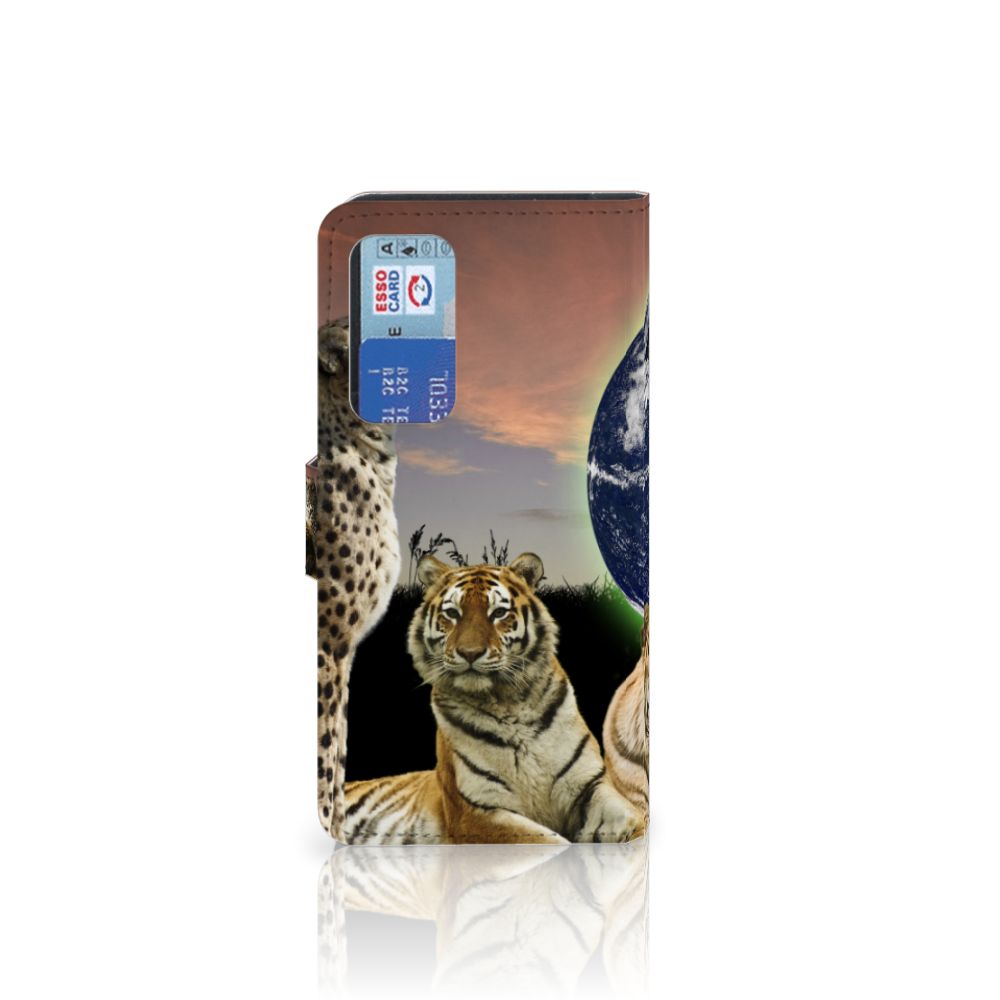 Huawei P40 Telefoonhoesje met Pasjes Roofdieren