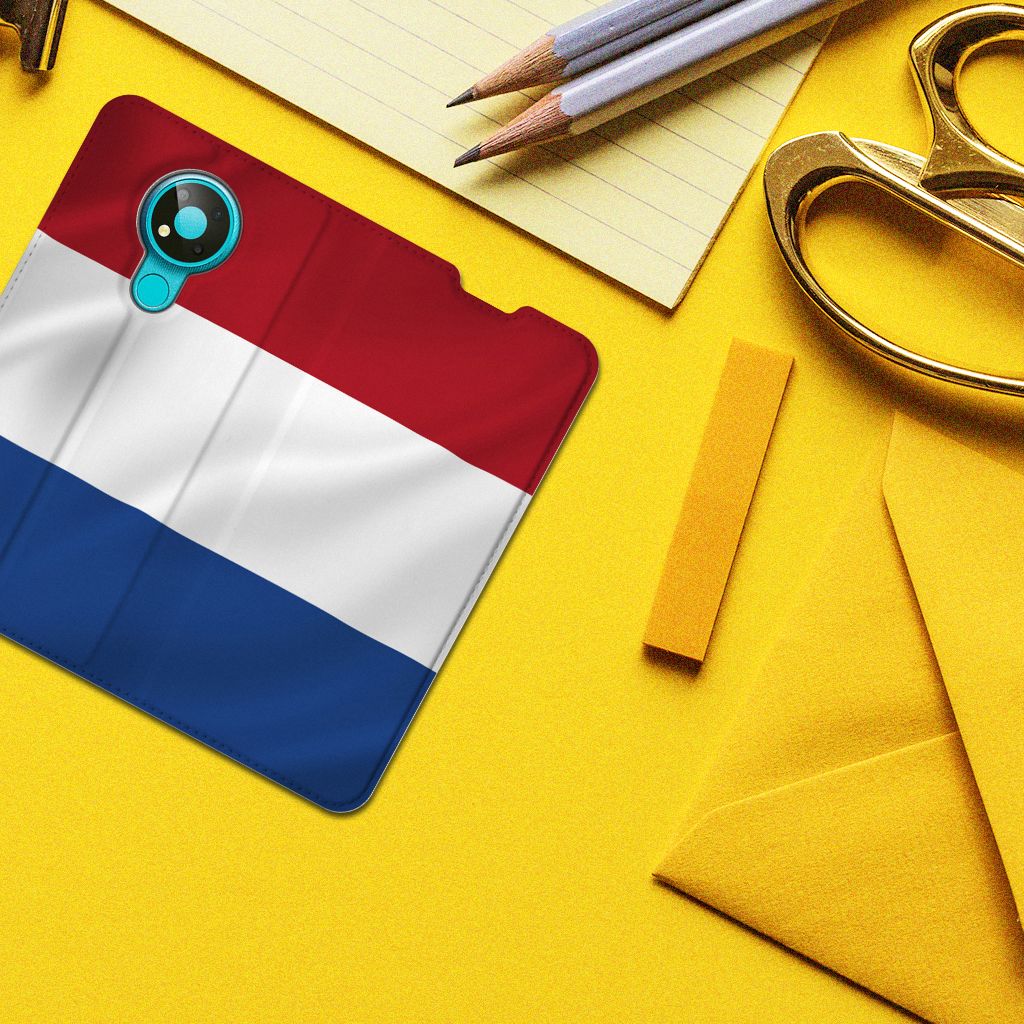 Nokia 3.4 Standcase Nederlandse Vlag - B2C Telecom
