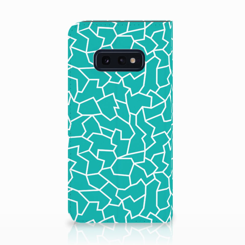 Samsung Galaxy S10e Bookcase Cracks Blue