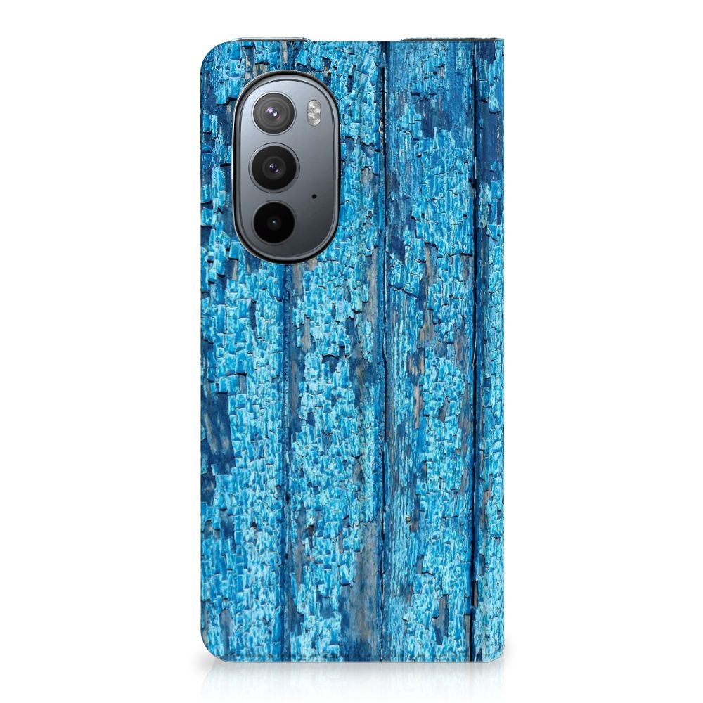 Motorola Edge 30 Pro Book Wallet Case Wood Blue - B2C Telecom