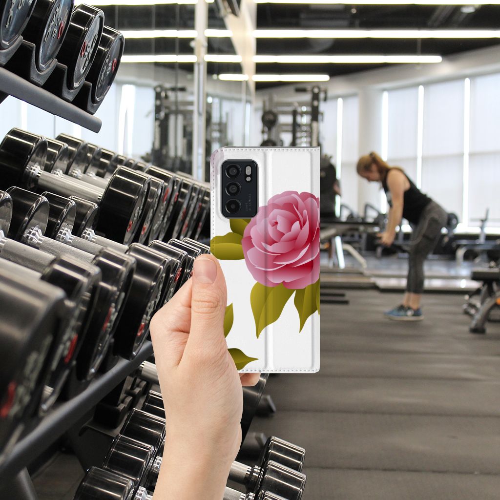 OPPO Reno6 5G Smart Cover Roses - B2C Telecom