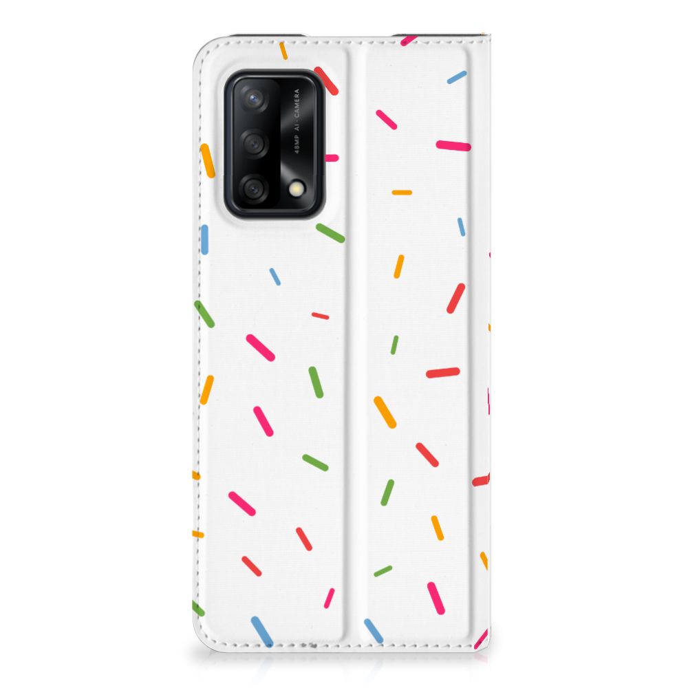 OPPO A74 4G Flip Style Cover Donut Roze - B2C Telecom