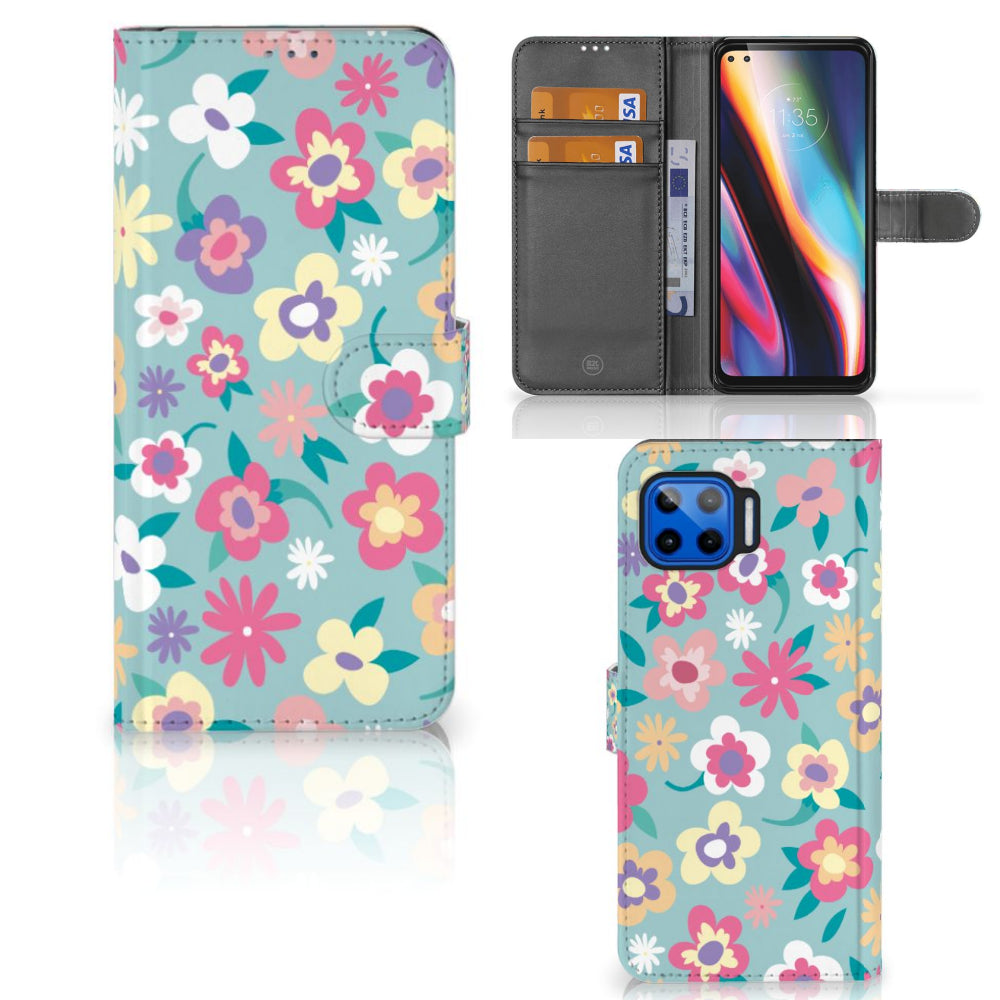 Motorola Moto G 5G Plus Hoesje Flower Power