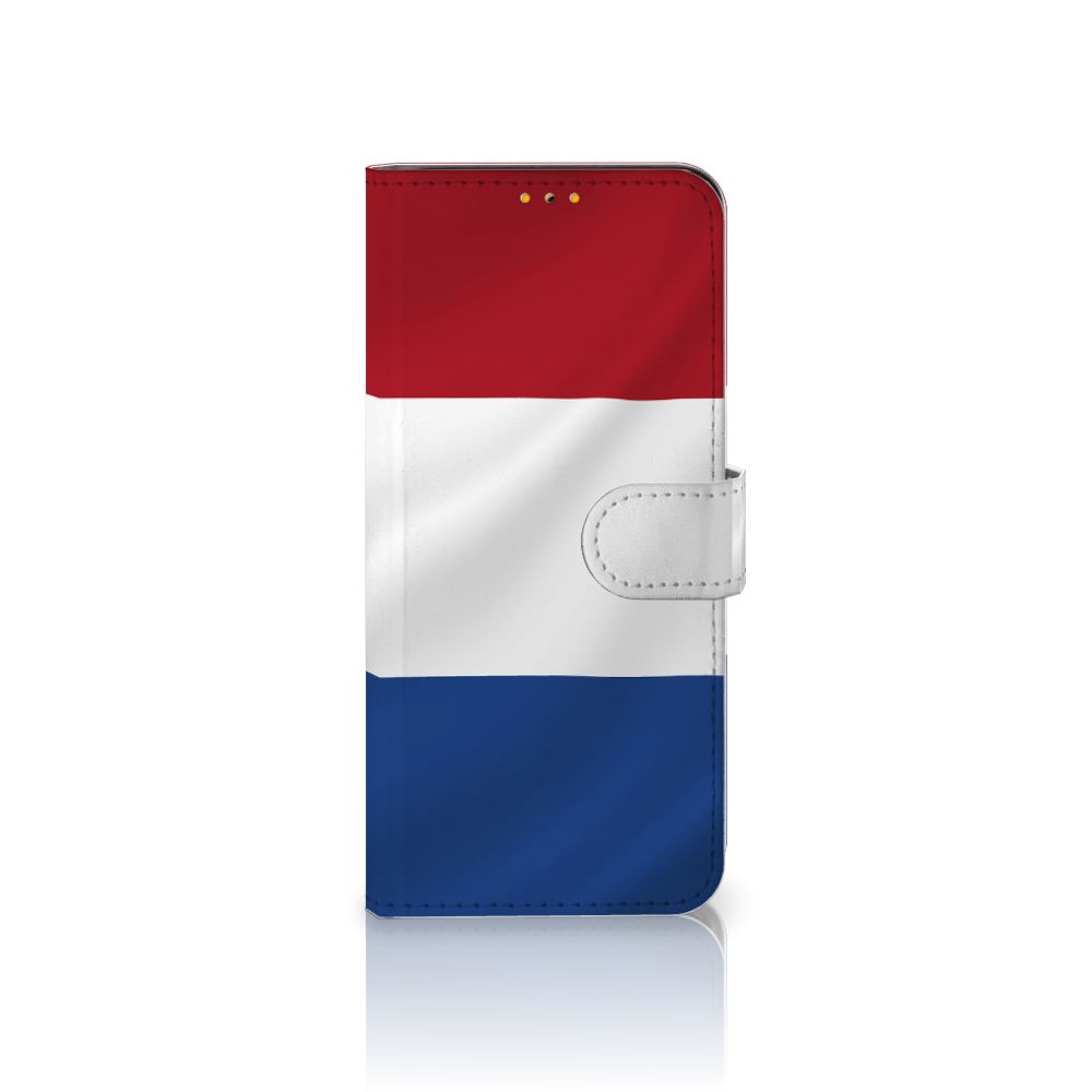 Samsung Galaxy M52 Bookstyle Case Nederlandse Vlag met artistiek ontwerp van de Nederlandse vlag.